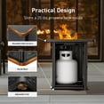 thumbnail image 3 of 43" Propane Fire Pit with Glass Rocks for Patio & Garden, Black Outdoor Gas Fire Pit Table with Lid & Lava Rocks, 3 of 8