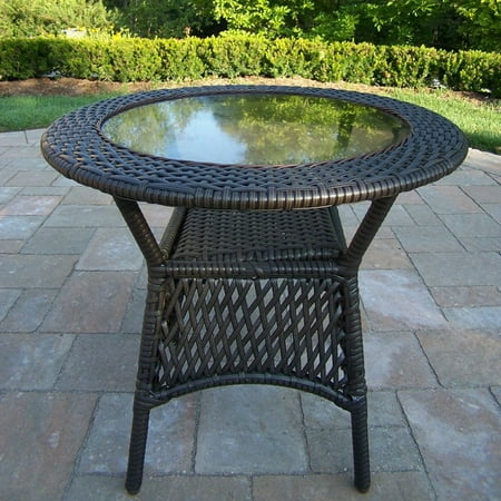 Oakland Living Elite All Weather Wicker Round Coffee Table Com Oakland Living Elite All Weather Wicker Round Coffee Table