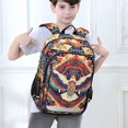 thumbnail image 6 of FORMRS Unisex School Backpack 17" Student Travel Bag with Laptop Compartment, Beige Geometric Eagle, 6 of 7