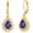 Feb-Amethyst-Gold, variant on Leverback Dangle Earrings for Women Trendy Multicolor Pear Cubic Zircon Earrings Birthstone Teardrop Drop Earrings Jewelry Gifts for Everyday Party Wedding 14K White Gold | 24K Gold Plated[a5102]