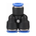 thumbnail image 4 of 3pcs PY Series Plastic Pneumatic Parts Fittings Y Type 3 Ways Blue Air Quick Connector Element One Touch Push, 4 of 6