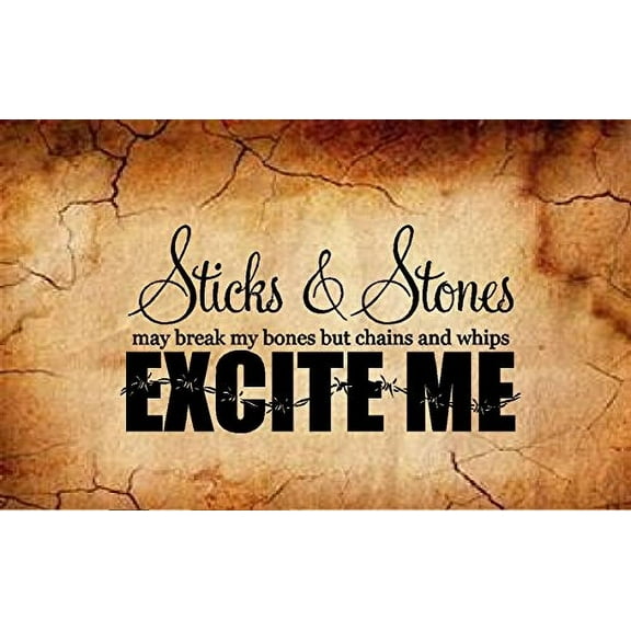 Sticks and Stones # 2 ~ Wall or Window Decal (13" X 25")