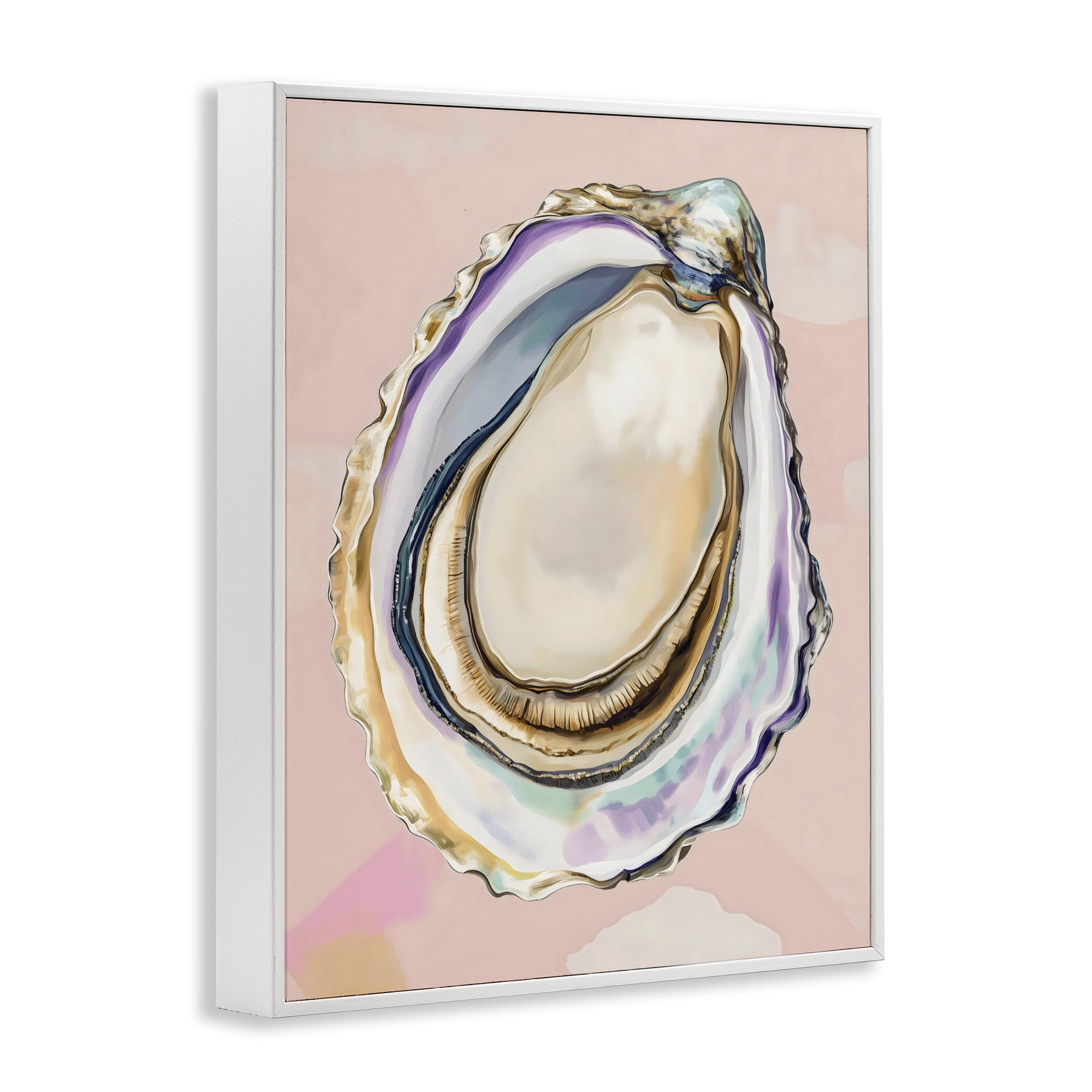 Stupell Industries Pink Oyster Shell Elegance White Framed Giclee Art, design by The Prints Vibe