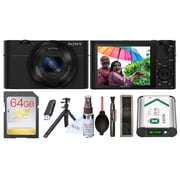 Sony DSC-RX100 Compact Digital Camera | 20.2MP 1-Inch Sensor Premium Point & Shoot for Everyday Photography + 64GB Memory Card + Photo Software + NP-BX1 Battery + Accessories Bundle (14pc)