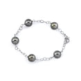 thumbnail image 1 of 14K Gold 9mm Tahitian Cultured Pearl Tincup Bracelet - AAAA Quality, 1 of 6