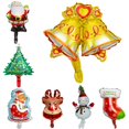 thumbnail image 4 of 1 pieza de globos de papel de aluminio navideños con forma de muñeco de nieve de Papá Noel y dibujos animados, globo heteromórfico para decoración de fiesta de cumpleaños de niños en Navidad, 4 of 5
