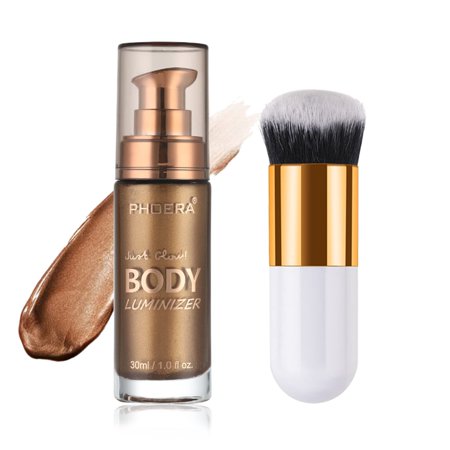 Shimmer Oil 30ml, Moisturizing Body Glow Glitter Oil, Waterproof Shimmering Body Luminizer Liquid Illuminator Highlighter, Tinted Shimmer Body Lotion Glowing Bronzer Makeup