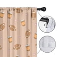 thumbnail image 4 of Blackout Kids Curtains,Light Brown Footballs and Cups Pattern Childrens Insulated Curtains Set Of 2,Bedroom Essentials,Toddler Room Decor 52"x63", 4 of 5