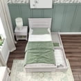 thumbnail image 5 of Max & Lily Twin Bed Frame with Storage Drawers, Solid Wood Platform Bed for Kids, 5 of 8