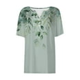 thumbnail image 4 of Womens Tops Women's Long Printed Spring/Summer Round Neck T Shirt Shirts for Women, 4 of 5