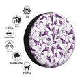 thumbnail image 4 of Fotbe Violets Flowers Funda de Llanta de Repuesto con Estampado, Engrosada, Ajuste Universal para Jeep, Remolque, RV, SUV, Camión-17 inch, 4 of 6