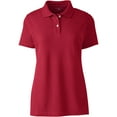 thumbnail image 2 of Lands' End Essentials Women's Short Sleeve Basic Mesh Polo Shirt - Cotton Blend Easy Care Breathable, 2 of 2