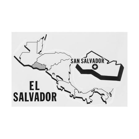 Location Map of El Salvador Print Wall Art