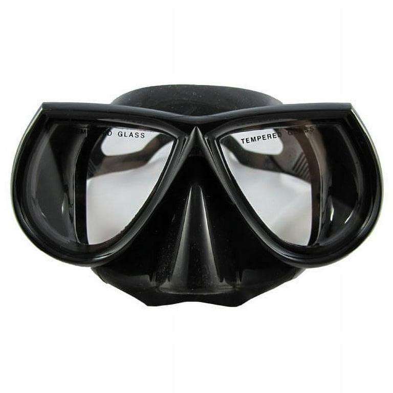 Scuba Diving Spearfishing Free Dive Low Volume Black Silicone Mask