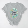 thumbnail image 1 of UPPADA Easter Femmes Oeufs Imprimé T-Shirts Heureux Easter Graphique Bunny Lapin Mignon T-Shirts Manches Courtes Décontracté Col Rond T-Shirts Été Basique Coupe Régulière Chemises Gris,m, 1 of 5