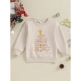 thumbnail image 2 of Toddler Baby Christmas Sweatshirts Casual Long Sleeve Star Tree Graphic Loose Pullovers, 2 of 7