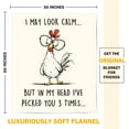 thumbnail image 7 of Kuscheln Funny Chicken Blanket, Funny Chicken Gifts, Best Friend Birthday Gifts for Women Men, White Elephant Gift, Super Soft Flannel Throw Blanket, 7 of 7