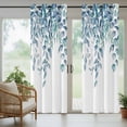 thumbnail image 5 of Outdoor Curtains for Patio Waterproof, Eucalyptus Leaves Outdoor Privacy Panels Grommet, Light Blue Summer Botanical Weeping Blackout Outside Curtains for Porch/Cabana 54"x95", 2 Panels, 5 of 8