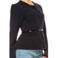 thumbnail image 7 of Women's Collarless Button Down Jacket with Belt Accent, 7 of 7