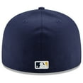 thumbnail image 4 of Men's New Era Navy Milwaukee Brewers Home Authentic Collection On-Field 59FIFTY Fitted Hat, 4 of 5