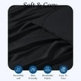 thumbnail image 4 of 1000 Thread Count 100% Egyptian Cotton 3-Piece Flat Sheet (1 Flat + 2 Pillow Covers) Size Queen Color Black Solid, 4 of 5