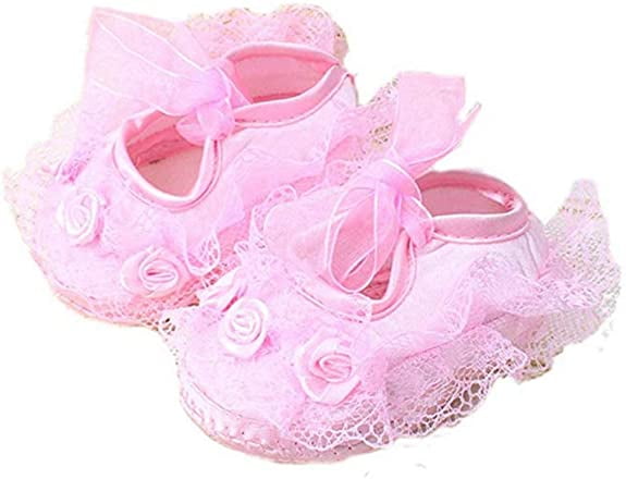 Baby Newborn Toddler Girl Crib Shoes Pram Soft Sole Prewalker Anti-slip Sneakers 