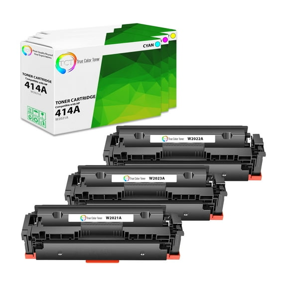 TCT 414A Color Toner Cartridge 3 Pack - Premium Compatible Replacement for 414A W2021A W2022A W2023A