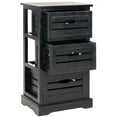 thumbnail image 2 of Safavieh Samara Solid Rustic 3 Drawer Cabinet, Distressed Black, 2 of 5
