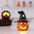 thumbnail image 3 of Halloween Jack-O-Lantern Lights, Cute Pumpkin Statue Decor with LED Lights, Battery Operated Table Ornaments for Home Party Decor, 3 of 5