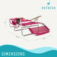 thumbnail image 2 of Open Box Ostrich Original 3N1 Outdoor Beach Lounge Chair with Footrest, Pink, 2 of 9