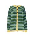 thumbnail image 4 of Diufon Women's Oversized Striped Cardigan Sweatshirts Fall Winter Color Block Long Sleeve Button Down Jackets, 4 of 6