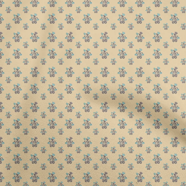 oneOone Cotton Cambric Light Beige Fabric Asian Block Sewing Craft Projects Fabric Prints By Yard 42 Inch Wide