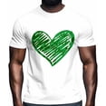 thumbnail image 2 of Camisetas para hombre con estampado de trébol y corazón verde, de manga corta, informales, con gráficos para adolescentes, niños y hombres., 2 of 8