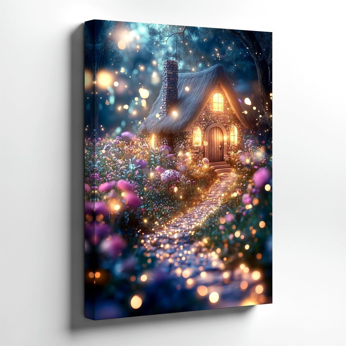 Fairy Cottage Garden Wall Art Print Fantasy Decor