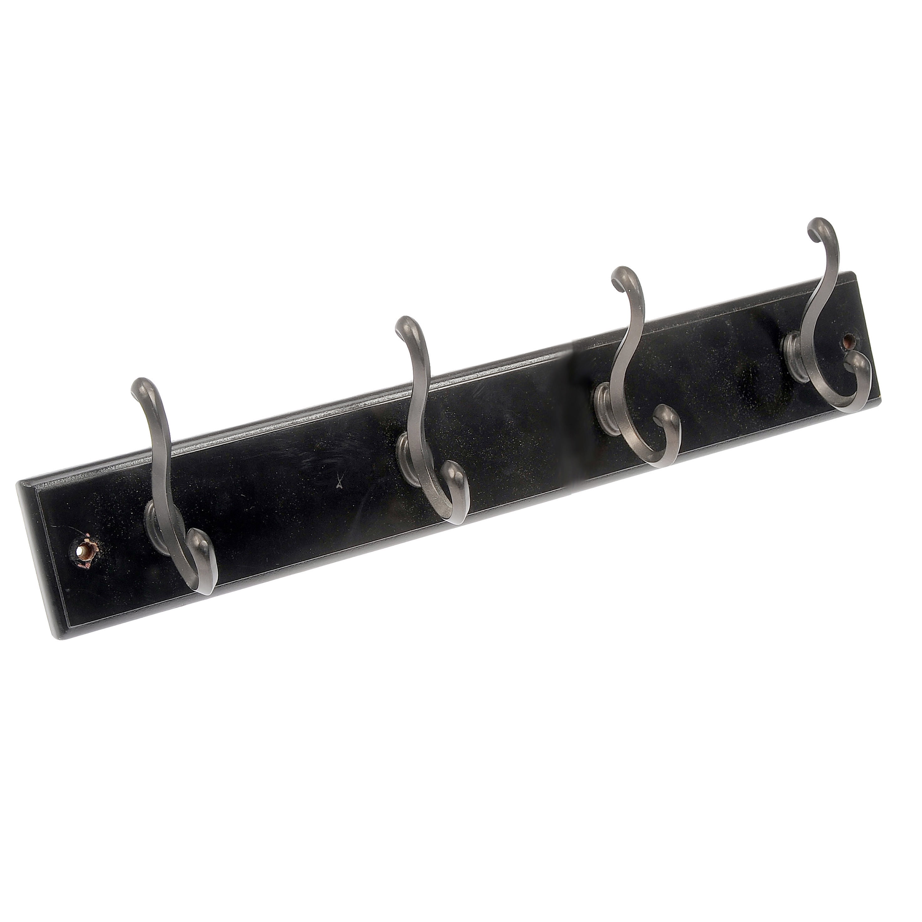 Mainstays, Hook Board, 18' Espresso Board, 4 Oil-Rubbed Bronze Hooks, 30 lb Holding Capacity