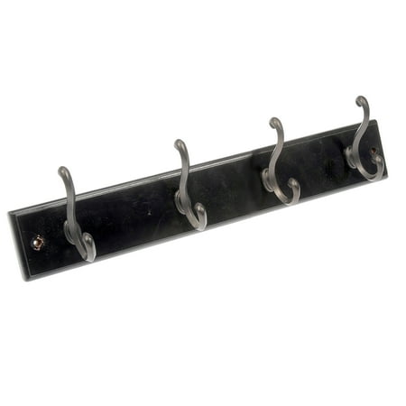 Mainstays, Hook Board, 18" Espresso Board, 4 Oil-Rubbed Bronze Hooks, 30 lb Holding Capacity