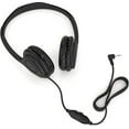 thumbnail image 4 of Bulk Classroom Student Headphones with Volume Control, On Ear Stereo Headphones with Faux Leather Cushions for Kids Online Learning, Library, School, Airplane, Travel - 3.5mm Plug - 200 Pack - Black, 4 of 6