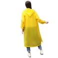 thumbnail image 3 of EVA Rain Cape Rain Ponchos Reusable EVA Clear Raincoat with Hood for Adults, Men Women Yellow,1 Pcs, 3 of 3