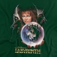 thumbnail image 2 of Labyrinth Goblin King Crystal Ball T Shirt & Stickers (Hunter Green) Small, 2 of 6