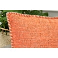 thumbnail image 2 of Stitched Edge Modern Textured Pillow Covers Set of 2 (26 x 26 inch Heather Orange) / Large Soft Farmhouse Cushion Covers / Big Square Pillow Cases / Decorative Euro Shams, 2 of 7