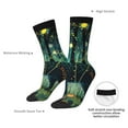 thumbnail image 4 of KLL Mystical Black Cat Fireflies Print Cool Socks Men's Women's Crew Socks Funny Crazy Novelty Stockings, 4 of 6