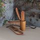 thumbnail image 3 of Utensilios de cocina Plertrvy en liquidación, espátula de mango largo de teca, espátula de madera de 23 cm, espátula pequeña (1 pala), venta de liquidación, 3 of 6