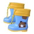 thumbnail image 1 of NOKIO Toddler And Kids Plush Rain Boot𝗌 Toddler Rubber Boot𝗌 Unisex-Child Waterproo𝖿 Rubber Rain Boot𝗌 In Cute 𝖡ear Patterns Rain Boot𝗌 Boy, 1 of 6