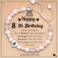 thumbnail image 2 of NICKSUN Birthday Gifts, Adjustable Sparkling Delicate Pink Charm Cute Bracelet for Daughter Granddaughter Friends, 2 of 8
