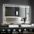 thumbnail image 4 of 60"x 36" Led Bathroom Mirror with Front and Backlit, Stepless Dimmabl, Anti-Fog, Shatter-Proof, Memory, 4 of 10