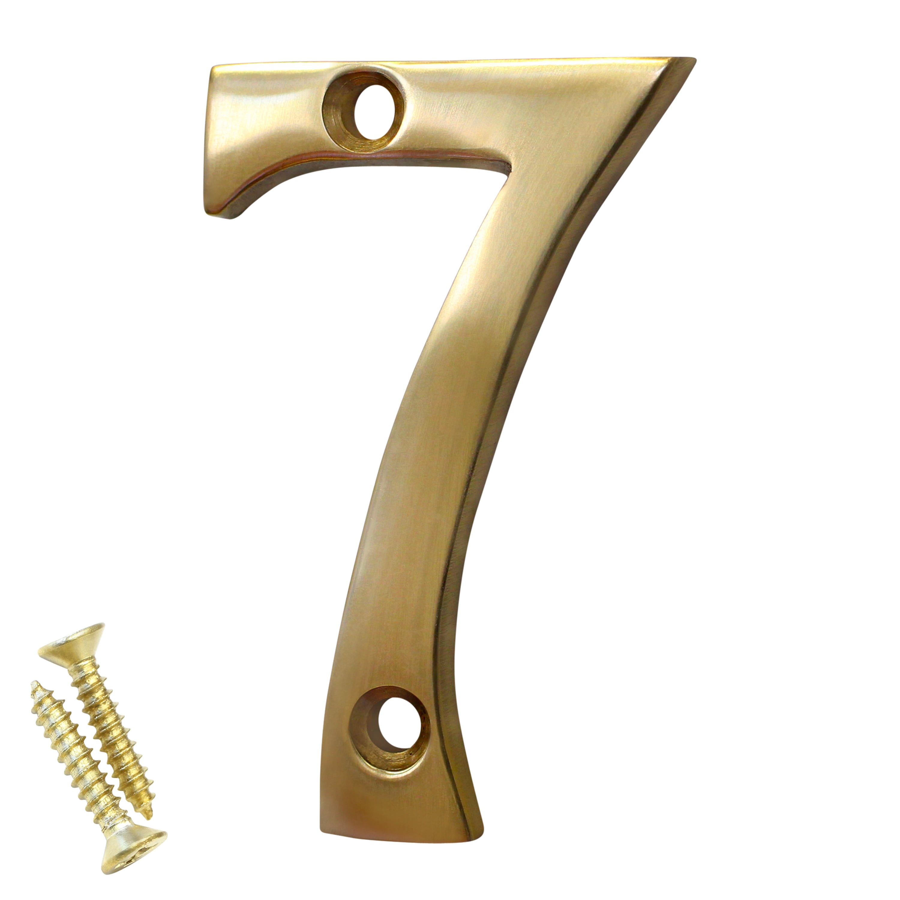 RCH Hardware NOBR23550 Brass House Number, 2 Inch, Polished Brass