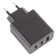thumbnail image 4 of Adaptador de corriente PD65W, cargador de pared, carga rápida de 3 puertos con cable, bloque de carga, enchufe europeo de 100-240V para teléfono, 4 of 5