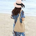 thumbnail image 5 of Hand-woven Soft Large Straw Shoulder Bag Boho Straw Handle Tote Retro Summer Beach Bag Rattan Handbag, 5 of 11