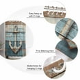 thumbnail image 3 of Nautical Anchor Shower Curtain, 48" x 72", Vintage Style Blue Wood Grain Waterproof Bathroom Curtain Washable Shower Curtain Set with 12 Hooks, 3 of 6