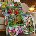 thumbnail image 2 of Hummingbirds Blanket for Girls Boys Women Birds Throws Blanket Soft Flannel Flowers Blankets Warm Lightweight Fleece for Sofa Couch Bed Gifts for Kids Teens Adults Hummingbird Lovers 80"x60", 2 of 6